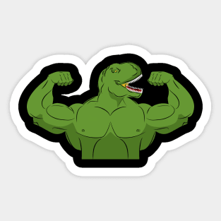 muscular trex Sticker